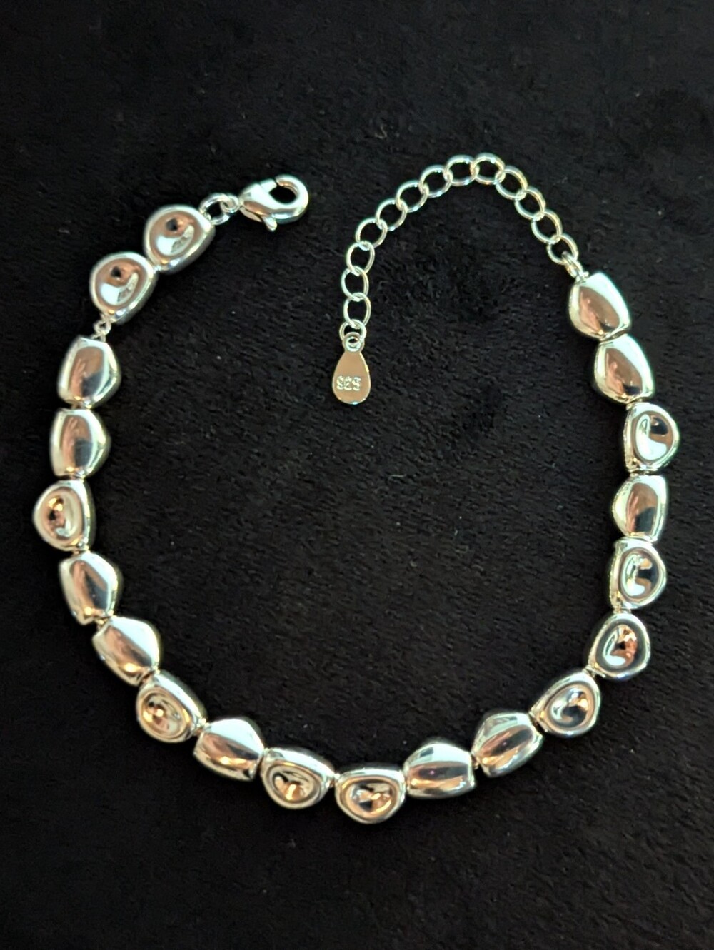925 Sterling Silver Solid Beaded Bracelet Elegant Classic Minimalist Modern Glam - Picture 3 of 8